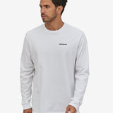 Men's Long-Sleeved P-6 Logo Responsibili T-shirt - Herre - White