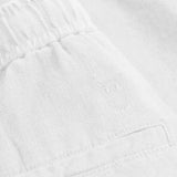 Men's Loose Hør Shorts - Herre - Bright White
