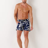 Men's Pietro Leaf Badeshorts - Herre - Marine