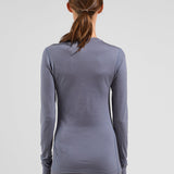 Women's Natural Merinould 200g/m2 Crew Neck skiundertrøje - Dame - Black