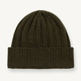 Uld og Cashmere Strikhue - Bush (naturgrøn)