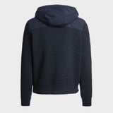 Willard Hooded Tech Knit Jacket - Mens - Blue Navy