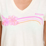 Molokai V Prnted T shirt - Dame - Off White - Gumpel & Co