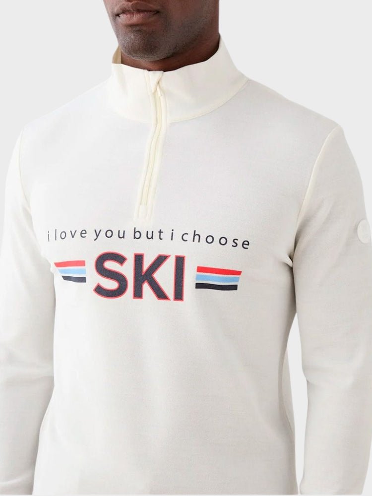 WE NORWEGIANS Mens Moore ZipUp Sweater - White