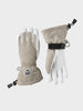 Female Heli 5 fingre Skihandsker - Dame - Khaki/Off White