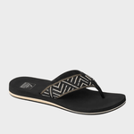 Reef Spring Woven Klipklapper - Dame - Black/Cream - Gumpel & Co