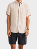 Douglas Linen SS Shirt-Classic Fit - Khaki