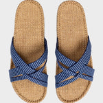 SHANGIES BY STILOV Women #1 Sandal - Blue Stripes