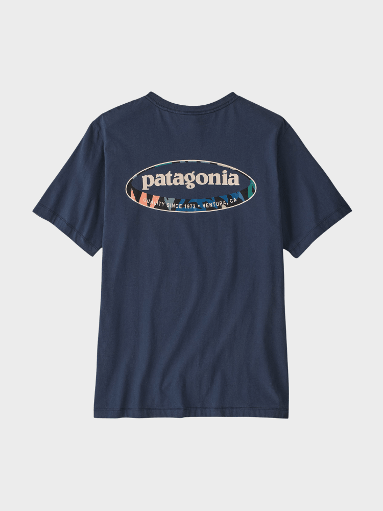 95 Oval Logo Tshirt - Herre - New Navy / Kaleido - Gumpel & Co