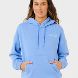 Rip Curl Surf Puff Heritage Hood P/P Hoodie - Dame - Cornflower Blue