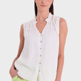 Freequent Esally Top - Dame - BRILLIANT WHITE