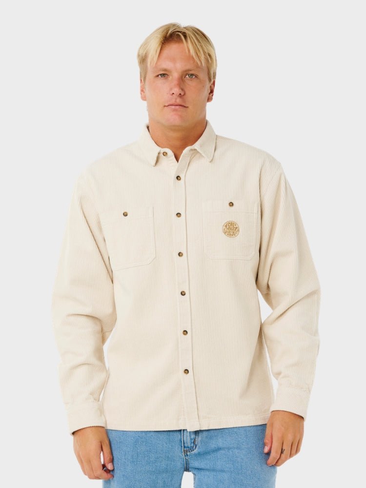 Premium Surf Cord L/S Skjorter - Herre - Sand Dune - Gumpel & Co