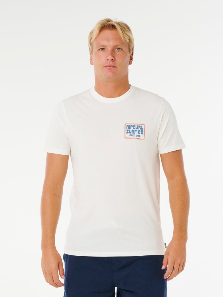 Rip Curl Pacific Rinse Sunrise T shirt - Herre - Bone