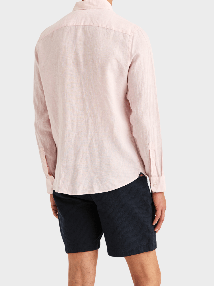 Morris Douglas Linen Shirt-Classic Fit - Lt Pink
