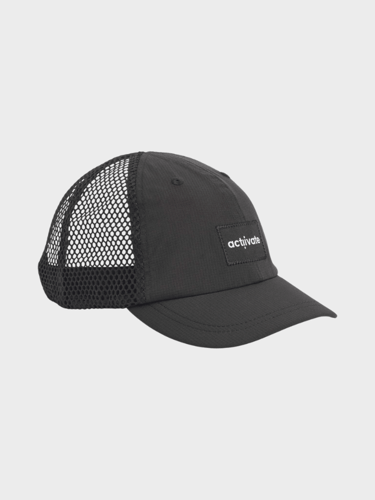 STATE OF WOW Blaze Foldable Solid Trucker Cap - Unisex - Black