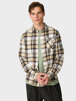 Dune regular checked flannel shirt Skjorte - Herre - Brown check