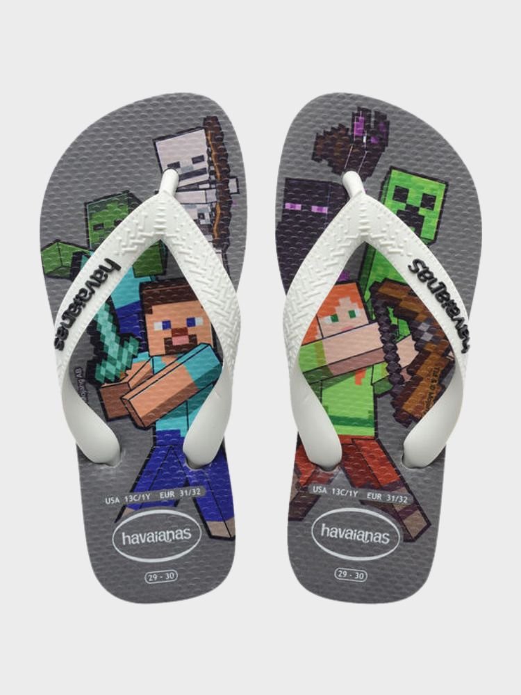 Minecraft Klipklapper - Børn - Steel grey/White - Gumpel & Co