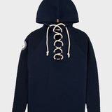Amundsen W Boiled Hoodie Laced - Dame - Faded Navy