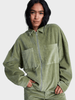 Chilled Out Washed Cord Top - Dame - Oil Green