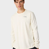 Back print long sleeve T shirt - Herre - Egret