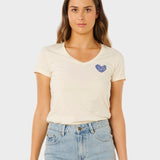 Rc Heart V Neck T shirt - Dame - Lily - Gumpel & Co