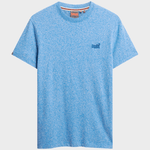 Organic Cotton Essential Logo Tshirt - Herre - Fresh Blue Grit - Gumpel & Co