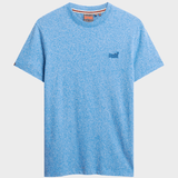 Organic Cotton Essential Logo Tshirt - Herre - Fresh Blue Grit - Gumpel & Co