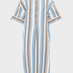 KNOWLEDGE COTTON APPAREL Skjortekjole - Dame - Multi color stripe