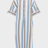KNOWLEDGE COTTON APPAREL Skjortekjole - Dame - Multi color stripe