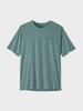 Capilene Cool Daily Tech Tee - Boardshort Logo - Blue Sage