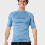 Rip Curl Dawn Patrol UPF Perf S/S UV trøjer - Herre - Faded Denim