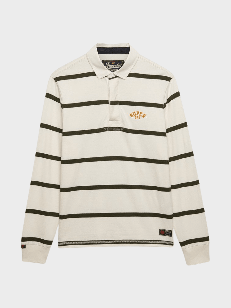 Vintage Athletic Stripe Rugby Polo - Herre - Athletic White Stripe - Gumpel & Co