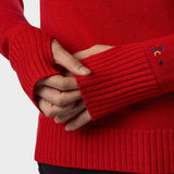 JCC Teddy Quarter Zip Strik - Dame - Red