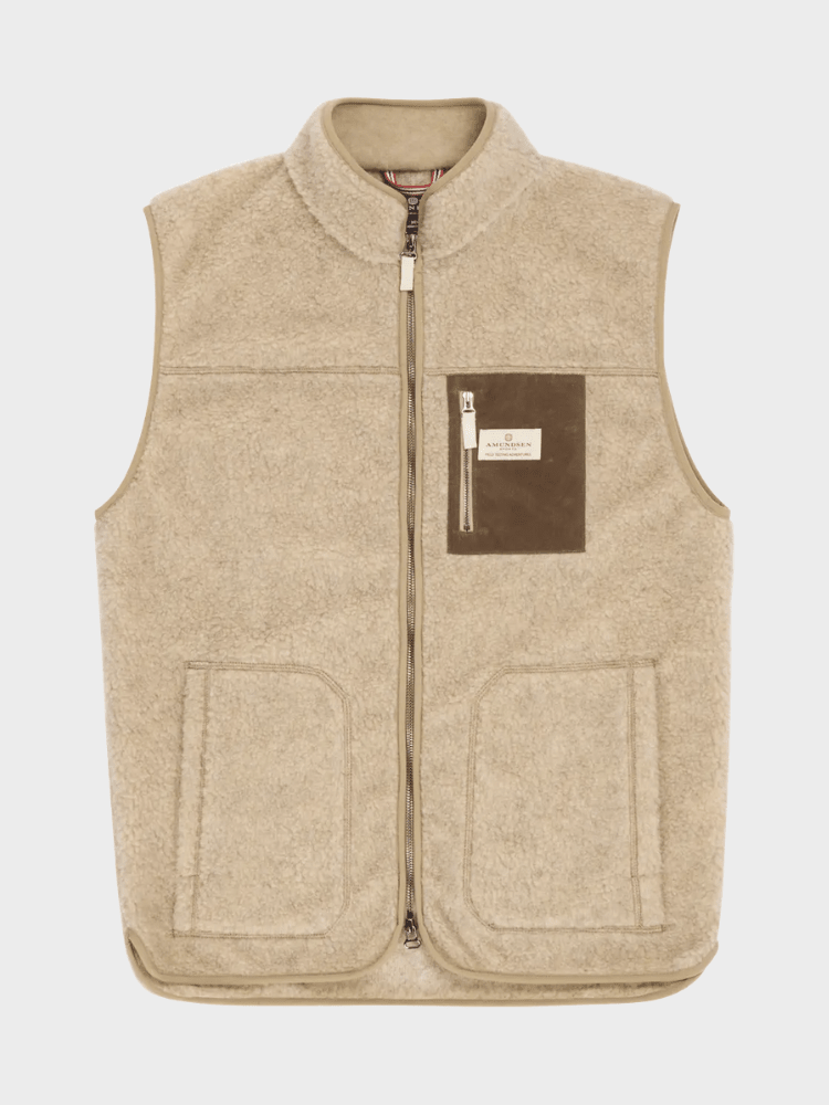 Heroes Wool Fleece Vest - Herre - Natural - Gumpel & Co