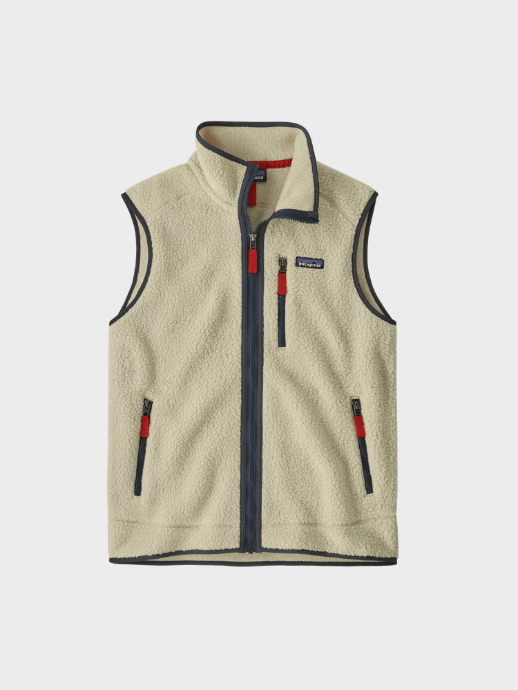 Patagonia Retro Pile Vest - Herre - Pelican w/Smolder Blue