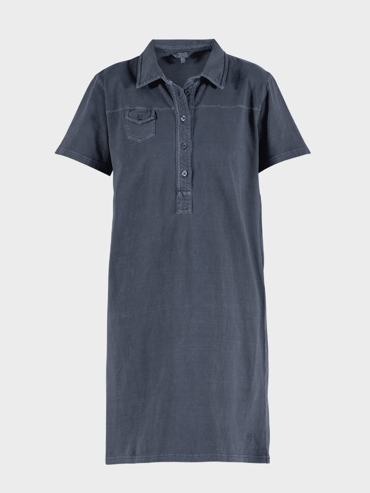 BLUE SPORTSWEAR Louise Polo Dress - Dame - Dusty Navy