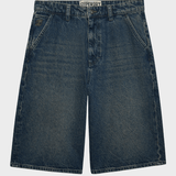 Oversized Washed Denim Shorts - Herre - Viper Vintage Indigo - Gumpel & Co