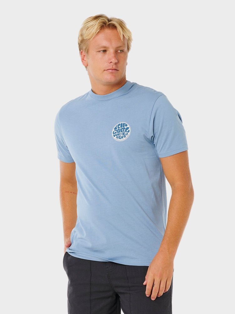 Wettie Passage Icon T shirt - Herre - Faded Denim - Gumpel & Co