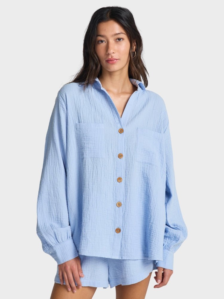 Swell Blouse Bluse Skjorte - Dame - Twilight Blue - Gumpel & Co