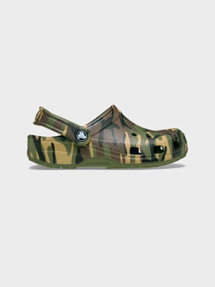 Classic Camouflage Clog Crocs - Børn - Army Green/Multi - Gumpel & Co