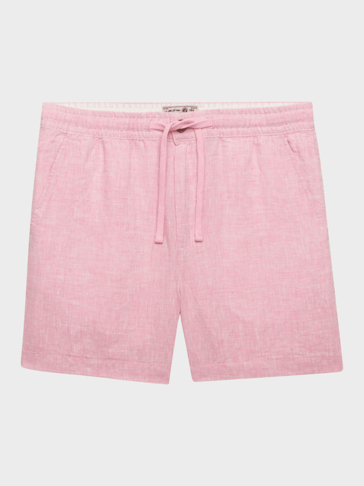 SUPERDRY Merchant Linen Shorts - Herre - Pink Chambray