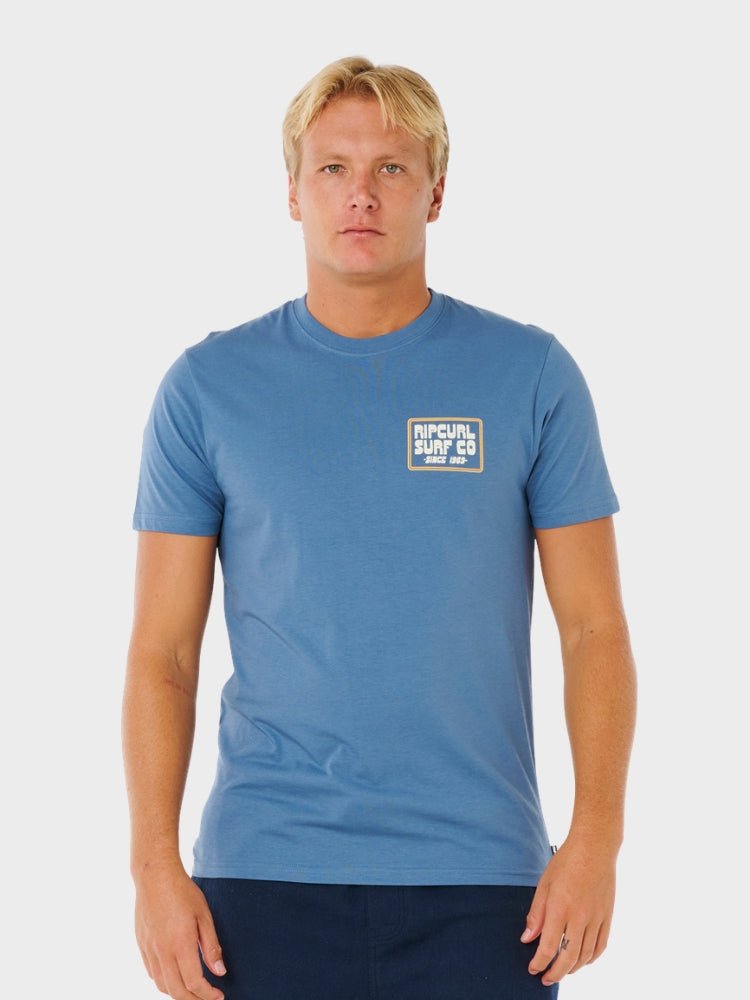 Rip Curl Pacific Rinse Sunrise T shirt - Herre - Bluefin