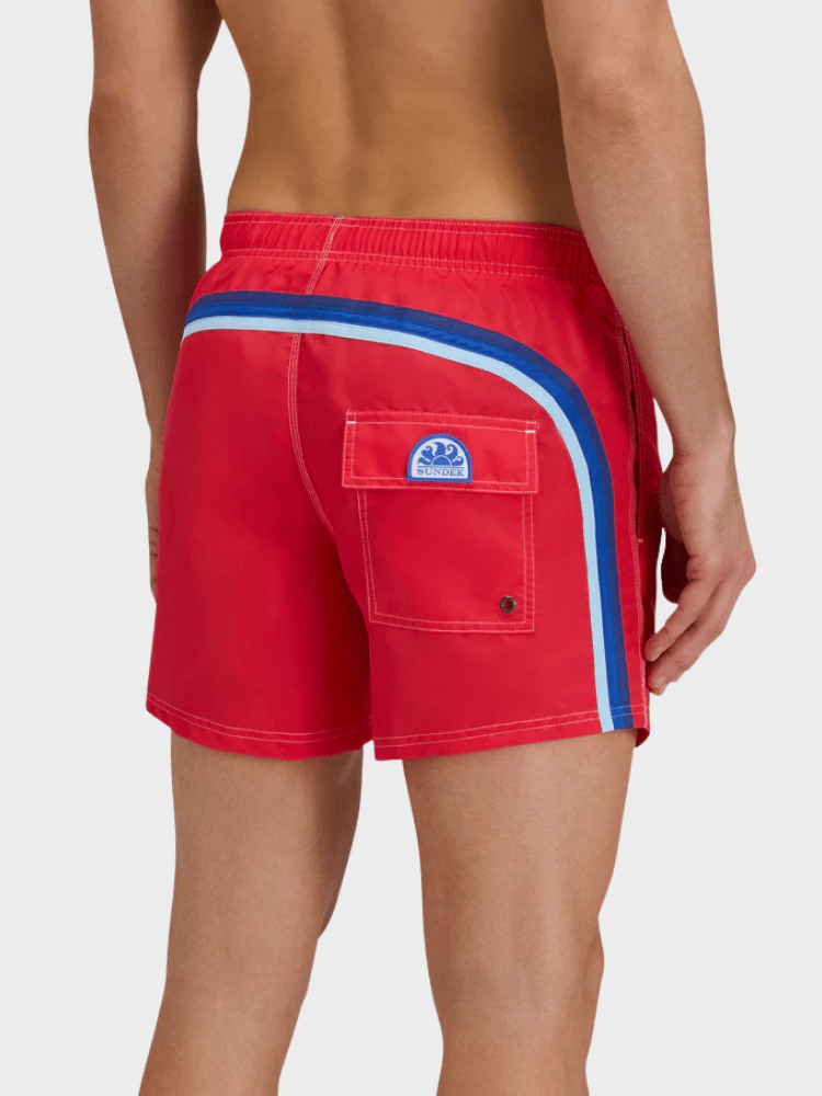 Sundek Iconic Taffeta Short Badebukser - Herre - Lolly Red 05