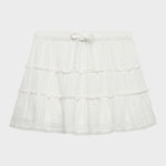 SUPERDRY Cheesecloth Tiered Mini Nederdel - Dame - Off White