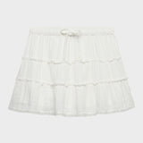 SUPERDRY Cheesecloth Tiered Mini Nederdel - Dame - Off White