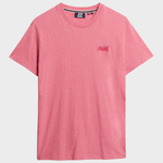 Organic Cotton Essential Logo Tshirt - Herre - Punch Pink Marl - Gumpel & Co