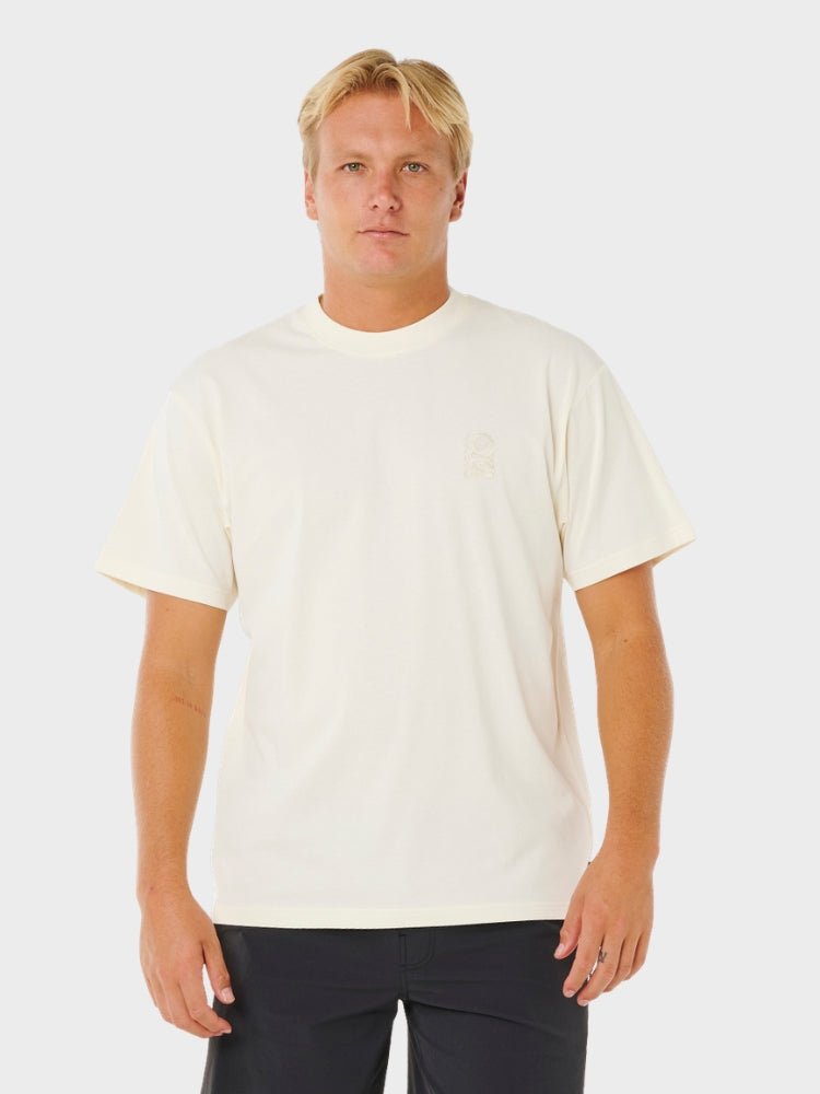 Rip Curl Search Embroidery T shirt - Herre - Bone