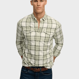 Merchant Lite Check Skjorte - Herre - Cedar Check Sage - Gumpel & Co