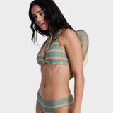 Ocean Dreamer Hipster Bikini Underdel - Dame - Oil Green Say It With Stripes