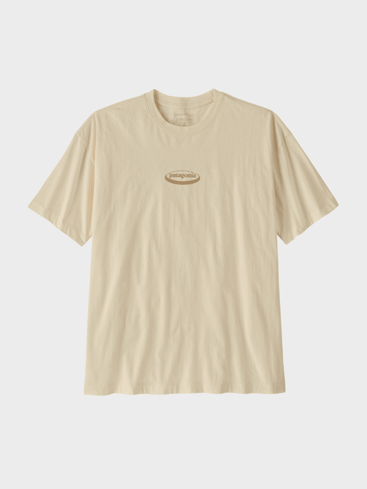 Patagonia 95 Oval Logo Oversized Tshirt - Dame - Undyed Natural